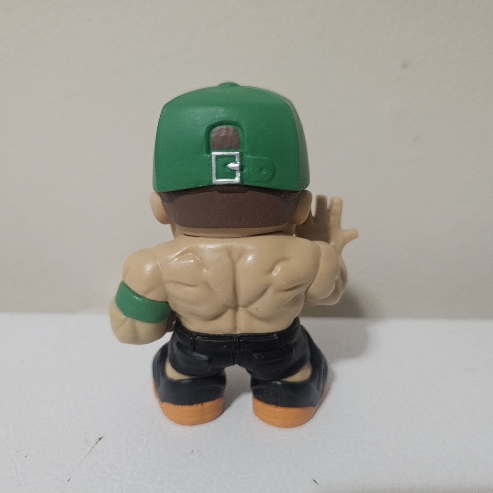WWE John Cena OOSHIE Figurine 3" You Cant See Me Green Orange - Picture 4 of 6